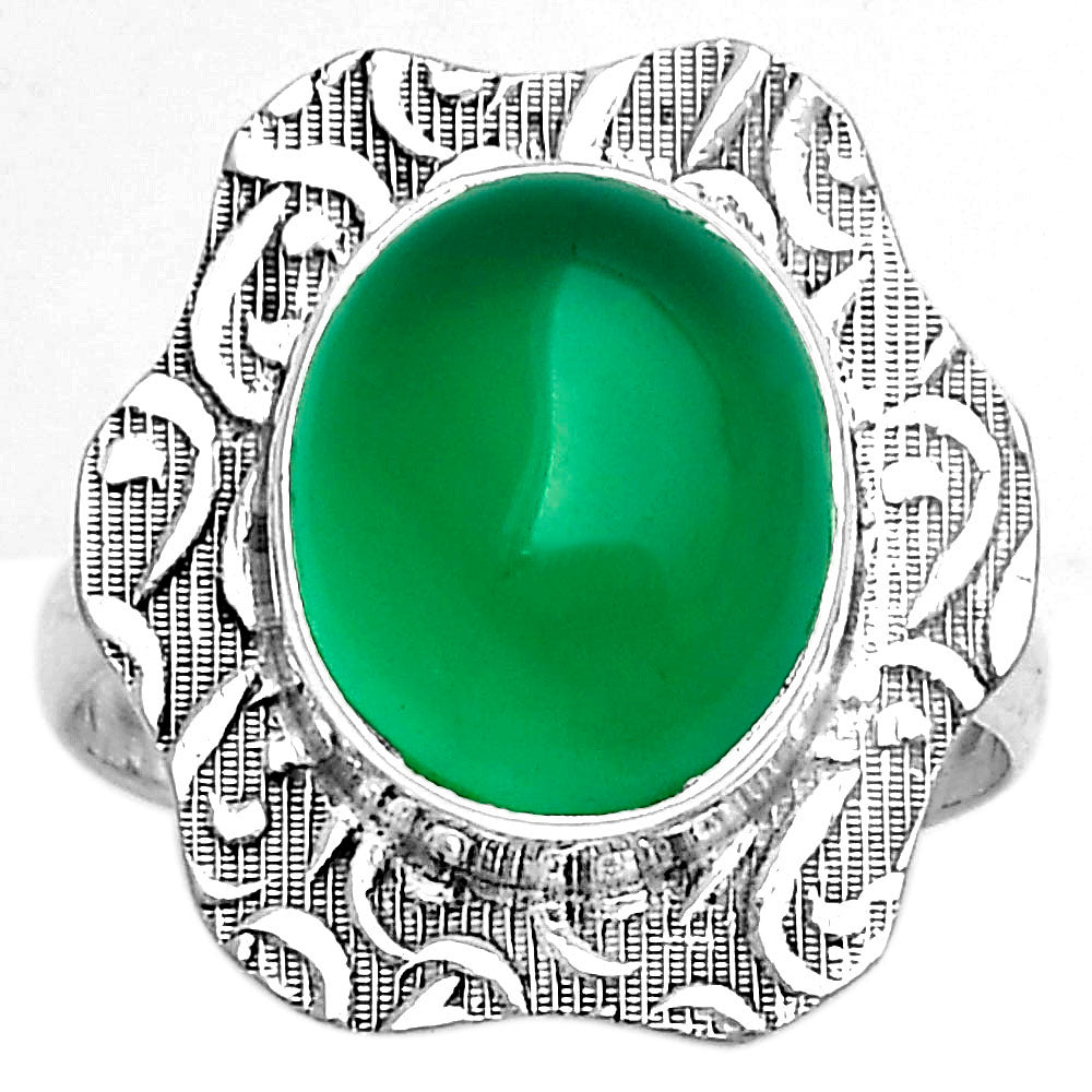 Natural Green Onyx Ring size-7 R-1090 SDR179700