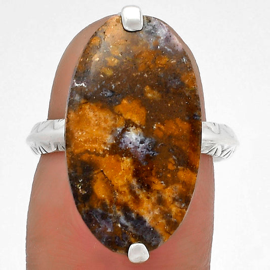 Natural Indian Blanket Jasper Ring size-7 R-1089 SDR179718