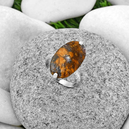 Natural Indian Blanket Jasper Ring size-7 R-1089 SDR179718