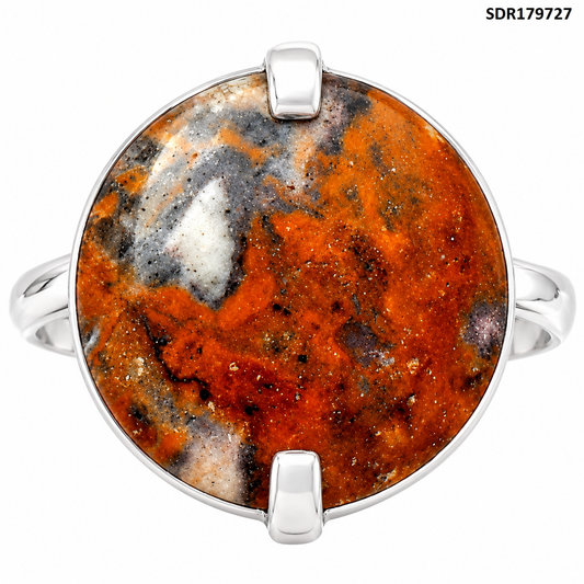 Natural Indian Blanket Jasper Ring size-6.5 R-1089 SDR179727