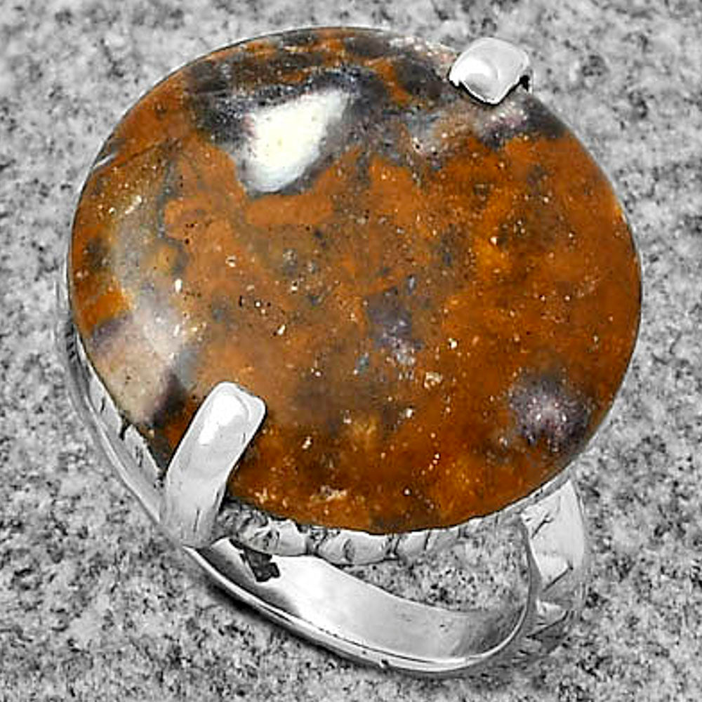 Natural Indian Blanket Jasper Ring size-6.5 R-1089 SDR179727