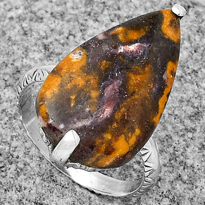 Natural Indian Blanket Jasper Ring size-8.5 R-1089 SDR179732