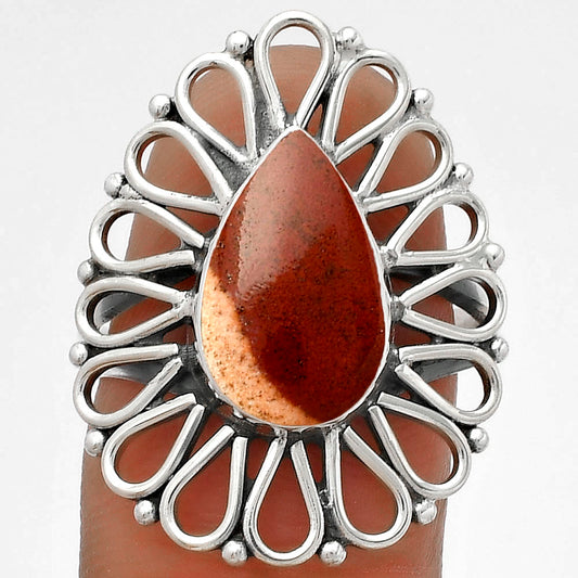 Natural Red Moss Agate Ring size-7.5 R-1527 SDR179749