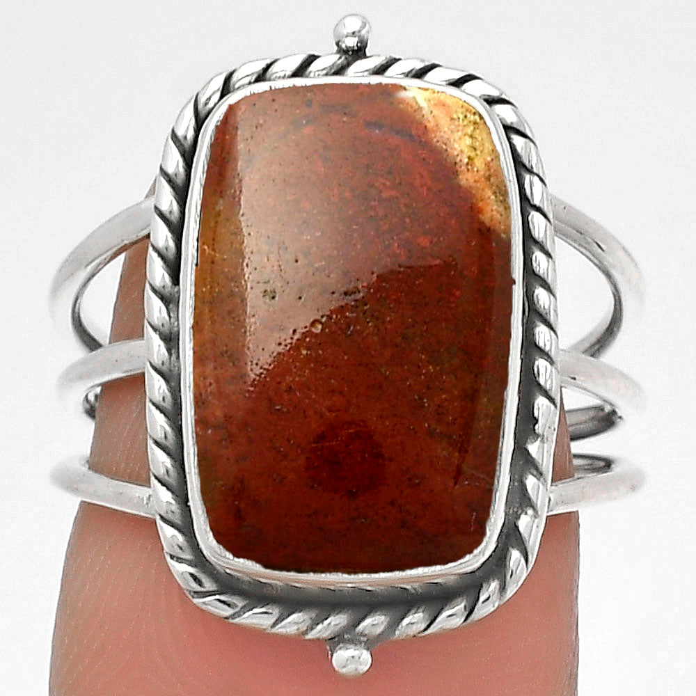 Natural Red Moss Agate Ring size-7 R-1010 SDR179833
