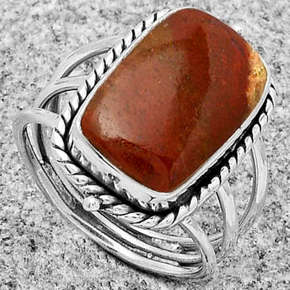 Natural Red Moss Agate Ring size-7 R-1010 SDR179833