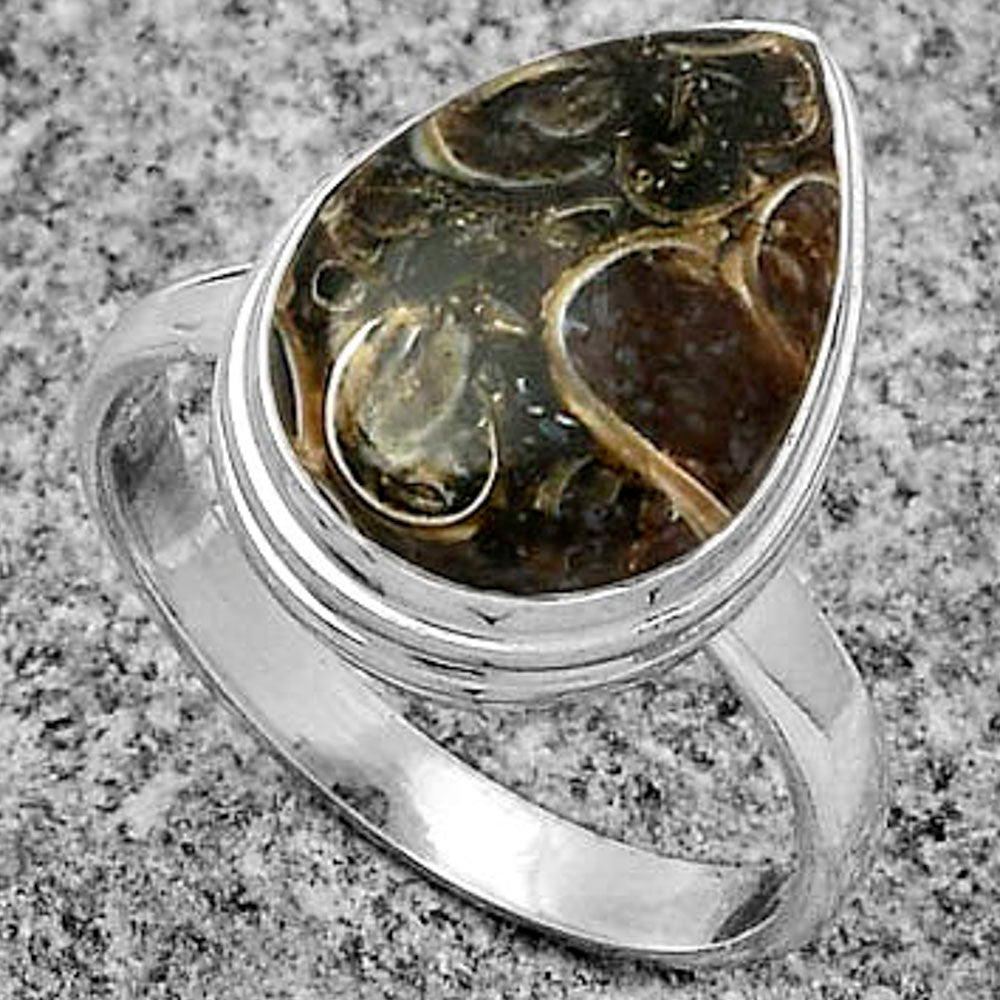 Natural Turtella Jasper - USA Ring size-8.5 R-1007 SDR179886