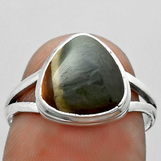 Natural Polygram Jasper Ring size-7.5 R-1008 SDR179963