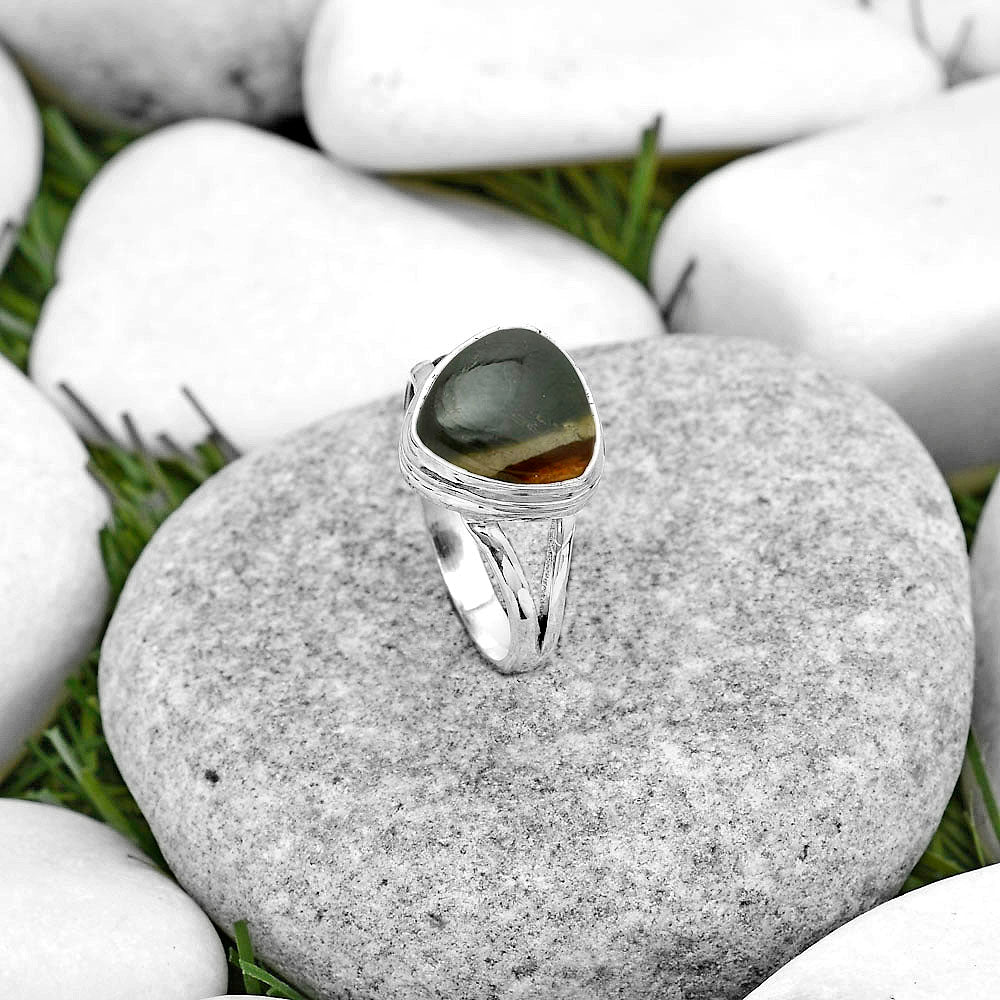 Natural Polygram Jasper Ring size-7.5 R-1008 SDR179963
