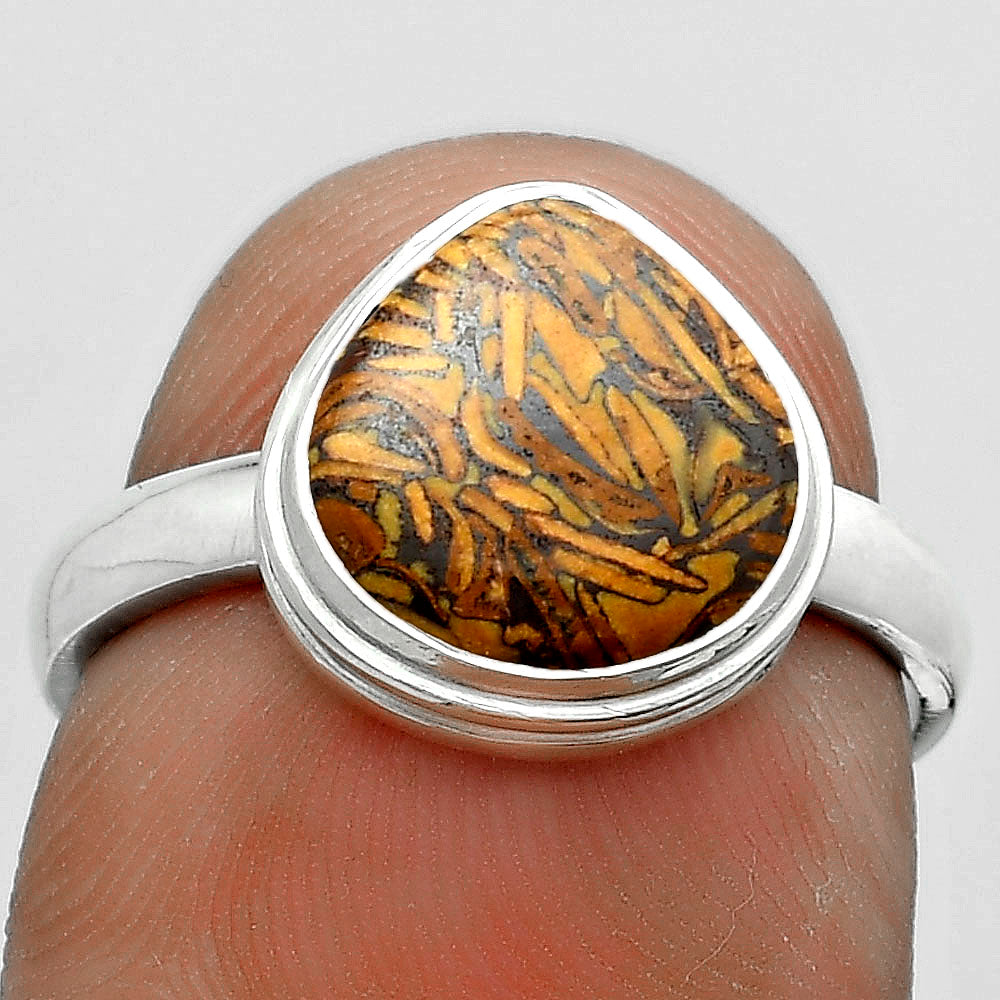 Natural Coquina Fossil Jasper India Ring size-7 R-1007 SDR179965