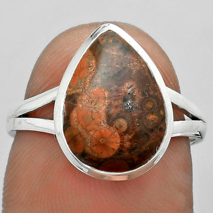 Natural Leopard Skin Jasper Ring size-7.5 R-1008 SDR180290