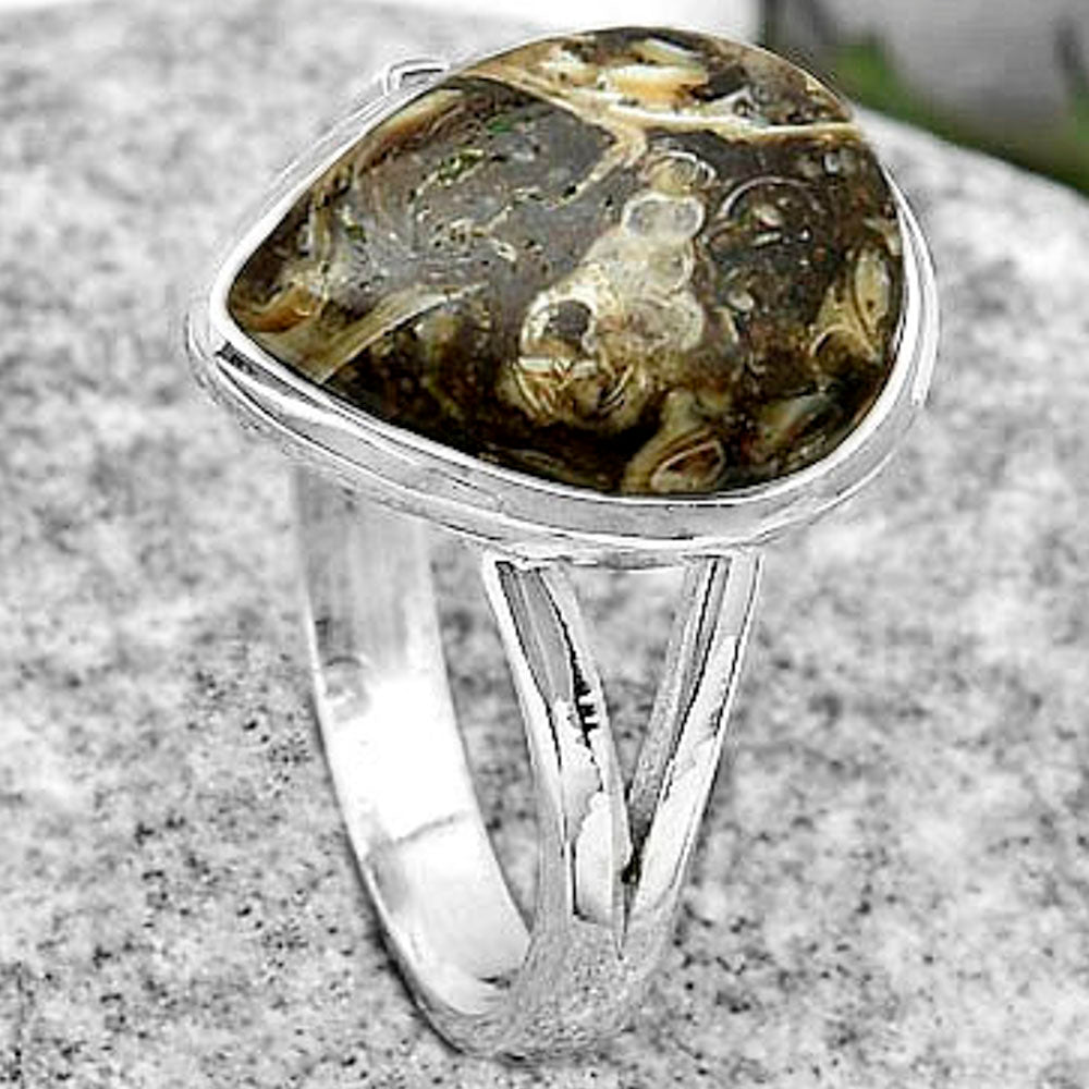 Natural Turtella Jasper - USA Ring size-8.5 R-1008 SDR180302