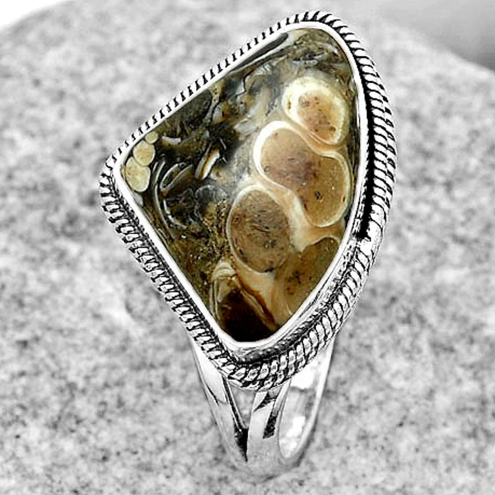 Natural Turtella Jasper - USA Ring size-8.5 R-1009 SDR180309