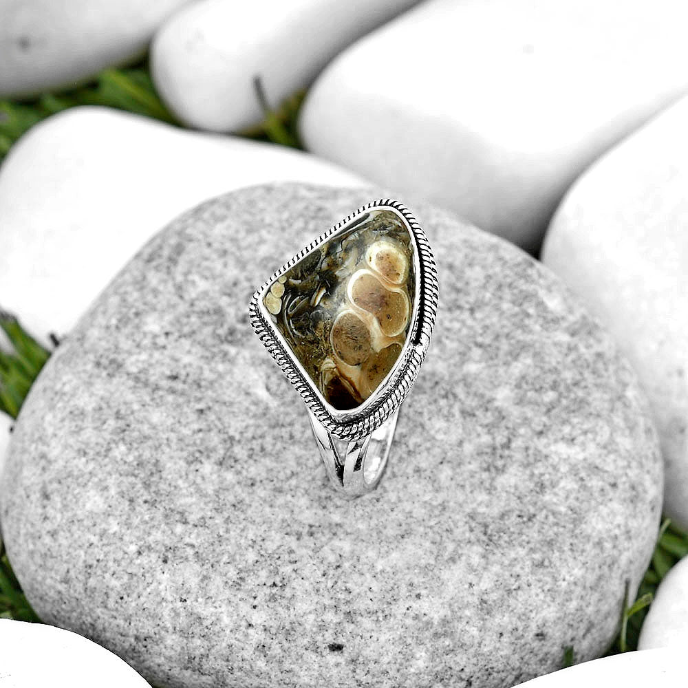 Natural Turtella Jasper - USA Ring size-8.5 R-1009 SDR180309