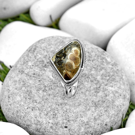 Natural Turtella Jasper - USA Ring size-8.5 R-1009 SDR180309