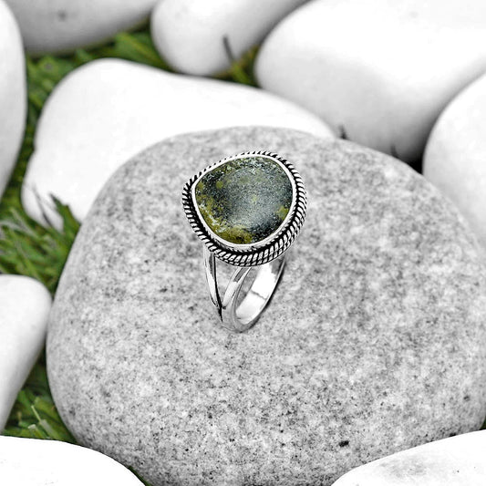 Dragon Blood Stone - South Africa Ring size-8 R-1010 SDR180337