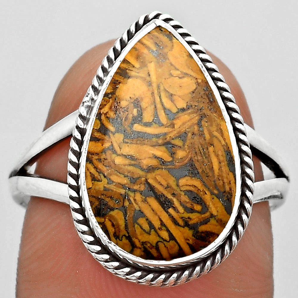 Coquina Fossil Jasper - India Ring size-8.5 R-1010 SDR180393