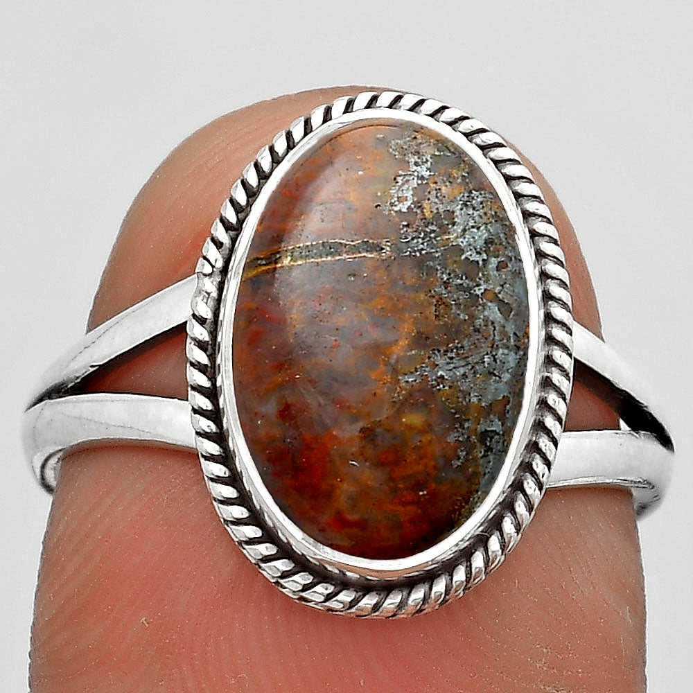 Natural Purple Cow Jasper Ring size-7.5 R-1010 SDR180428
