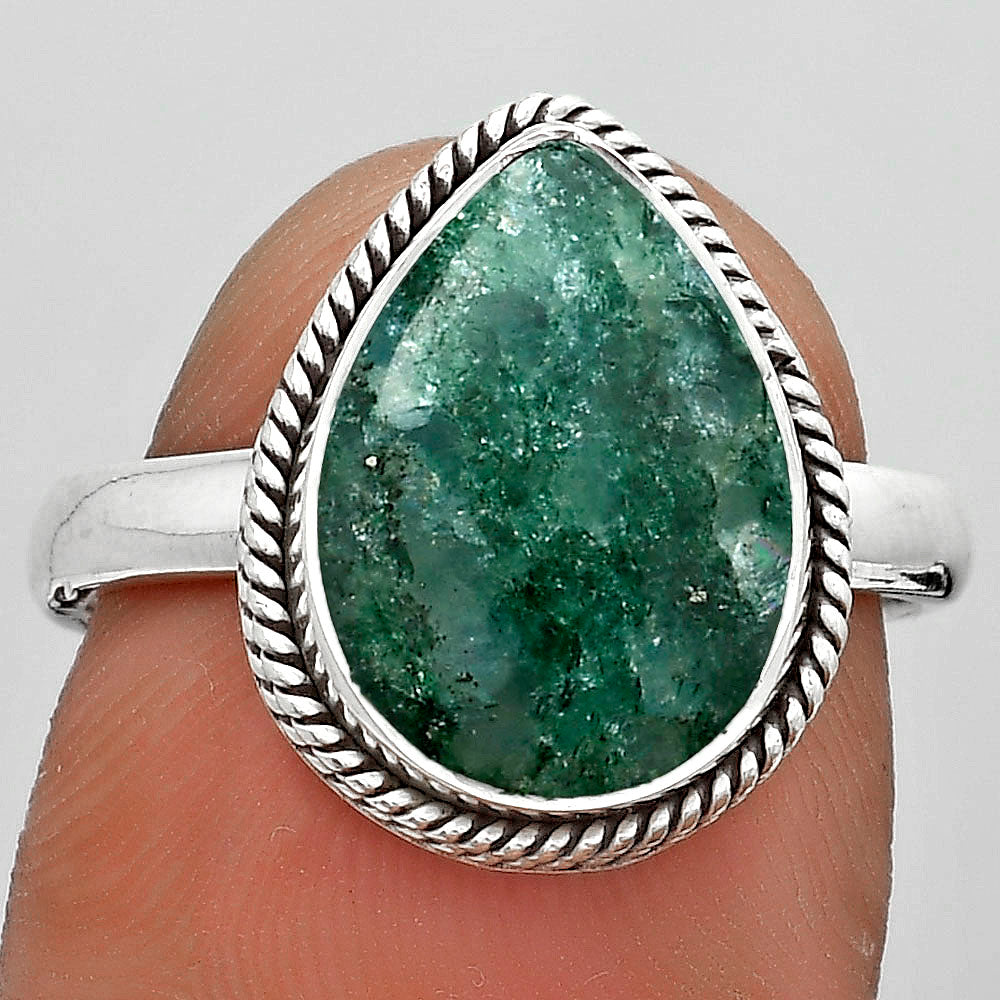 Natural Green Aventurine Ring size-8 R-1009 SDR180479