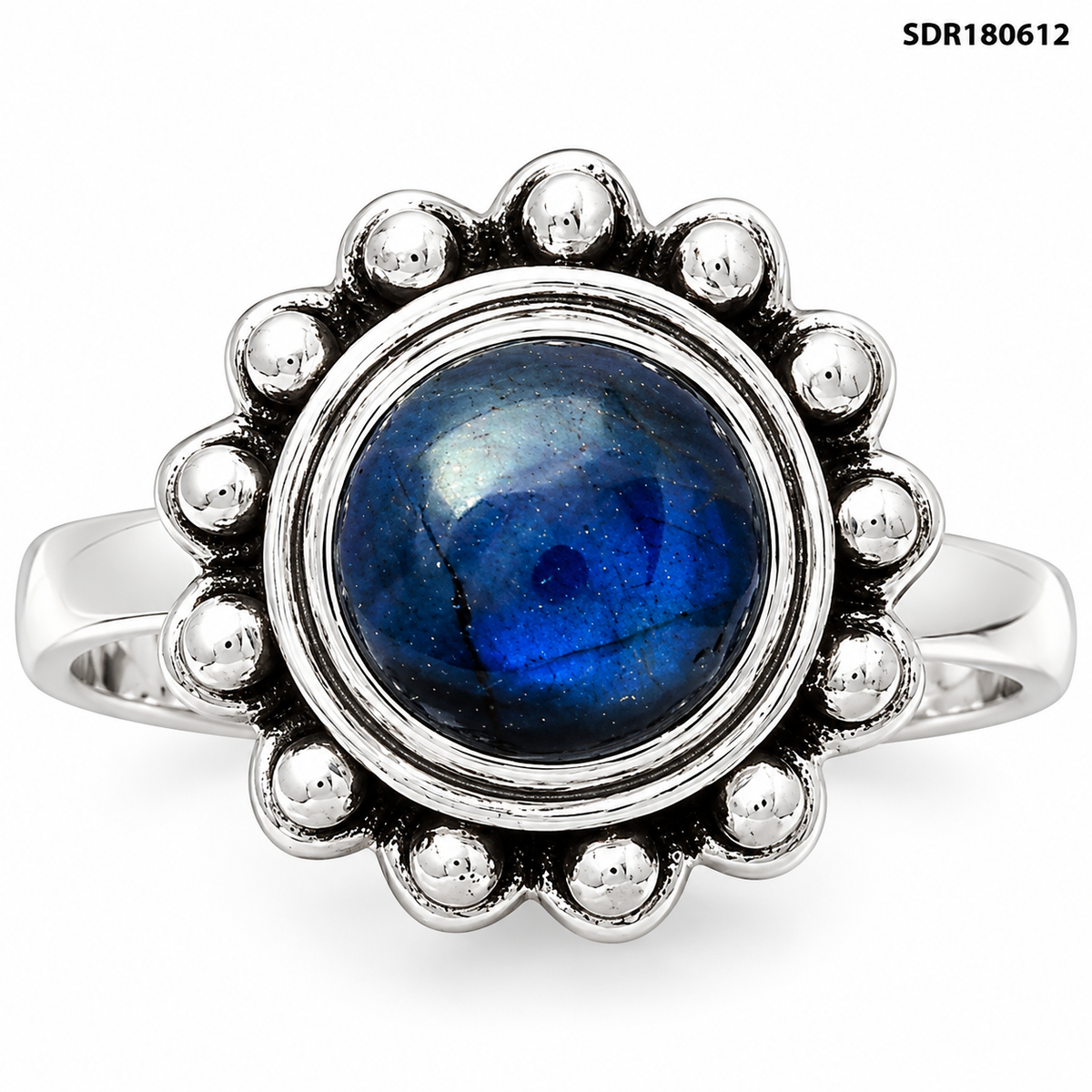 Blue Fire Labradorite - Madagascar Ring size-8 R-1124 SDR180612
