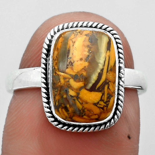 Natural Coquina Fossil Jasper India Ring size-7 R-1009 SDR180839