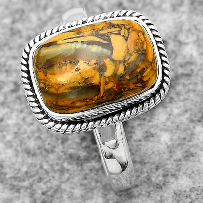 Natural Coquina Fossil Jasper India Ring size-7 R-1009 SDR180839