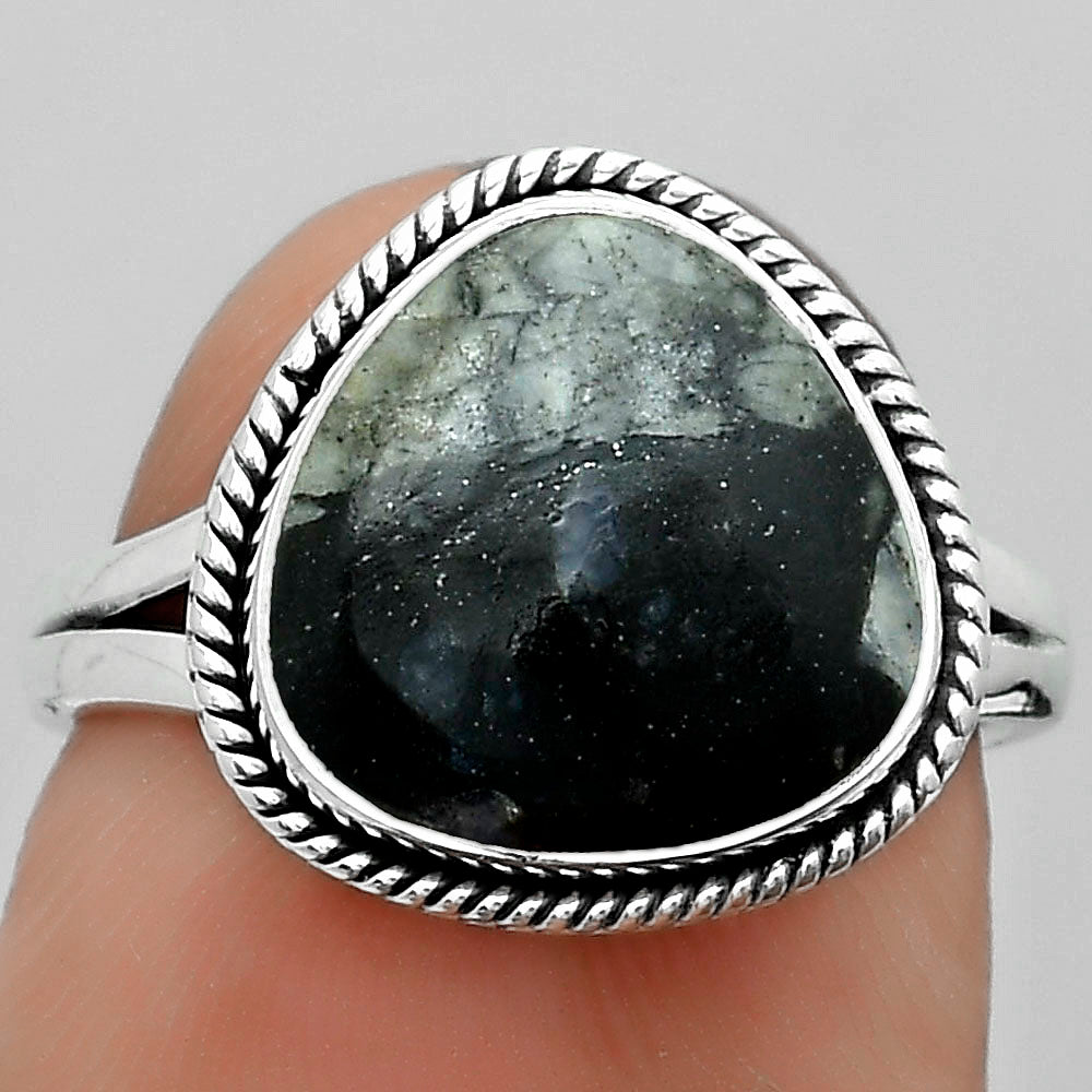 Natural Mexican Cabbing Fossil Ring size-7 R-1010 SDR180941