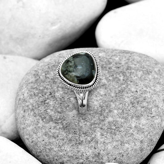 Natural Mexican Cabbing Fossil Ring size-7 R-1010 SDR180941