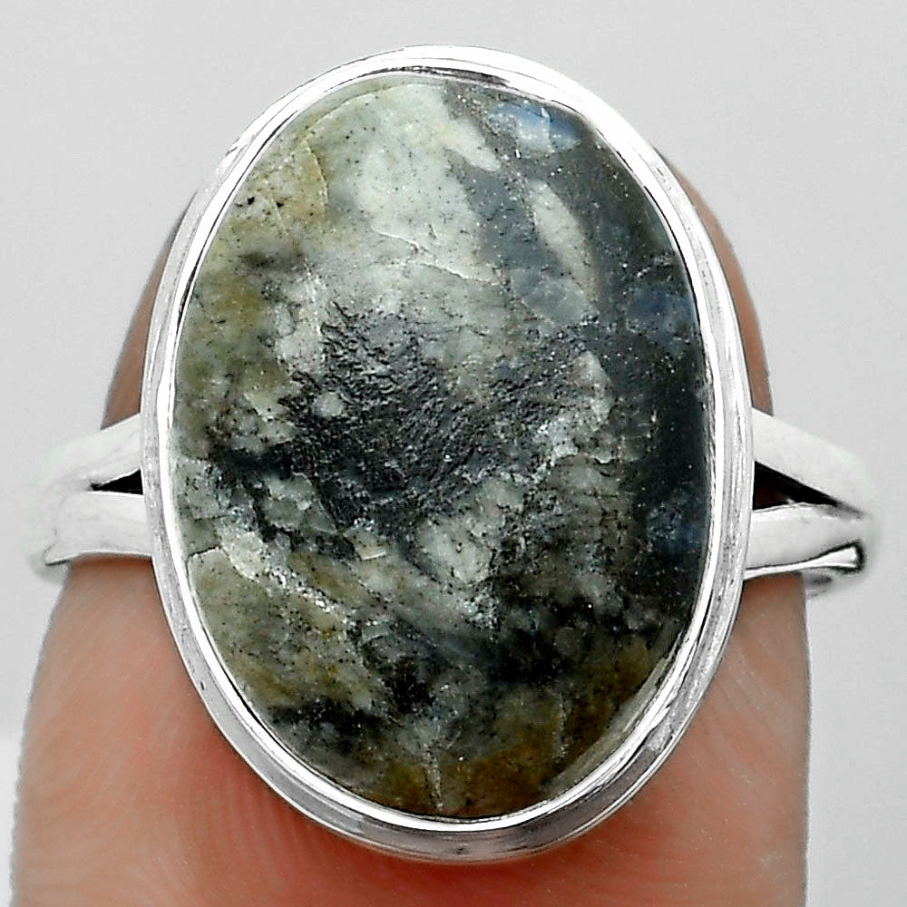 Natural Mexican Cabbing Fossil Ring size-8 R-1008 SDR180956