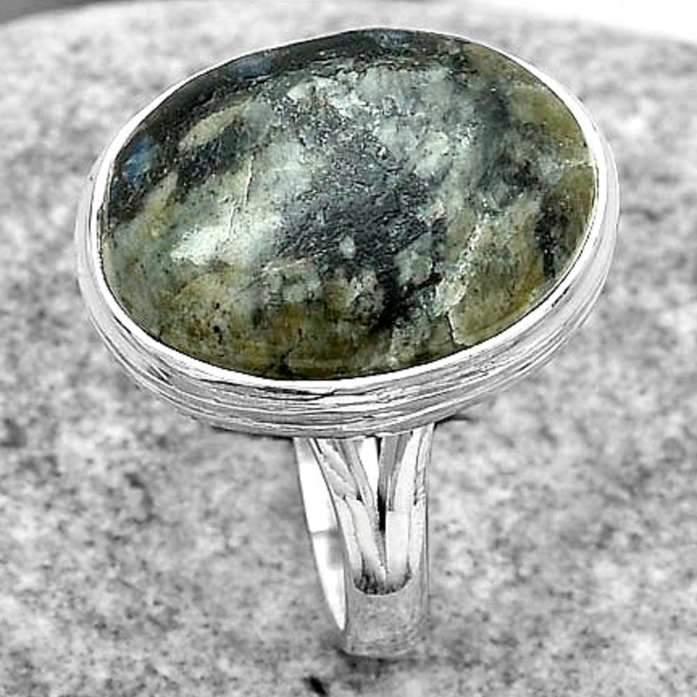 Natural Mexican Cabbing Fossil Ring size-8 R-1008 SDR180956