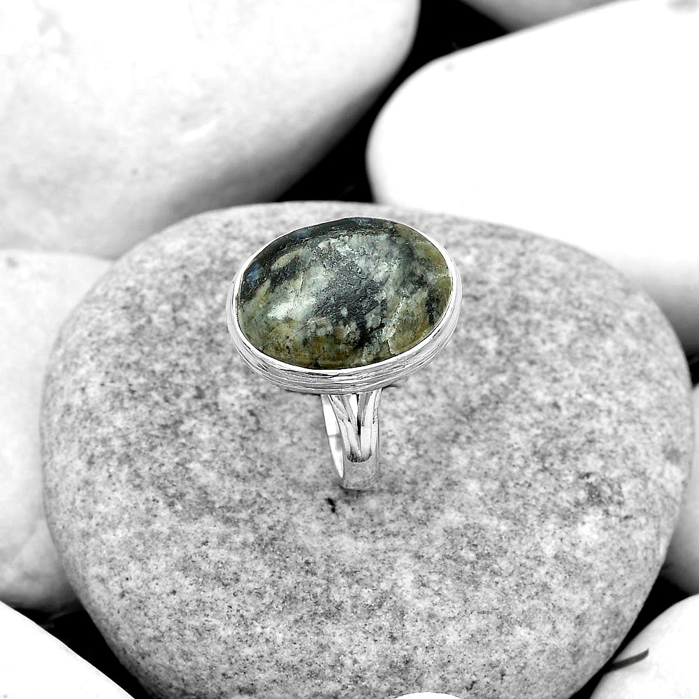 Natural Mexican Cabbing Fossil Ring size-8 R-1008 SDR180956