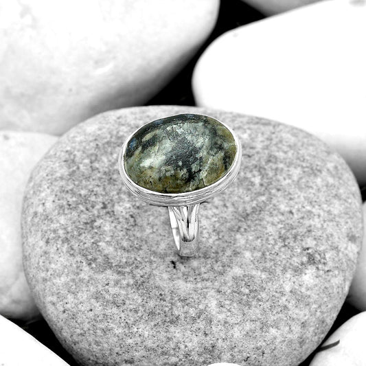 Natural Mexican Cabbing Fossil Ring size-8 R-1008 SDR180956