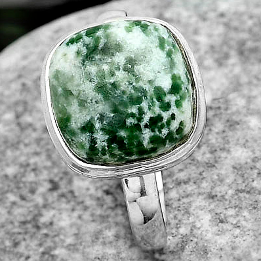 Natural Dioptase Ring size-7.5 R-1007 SDR181019