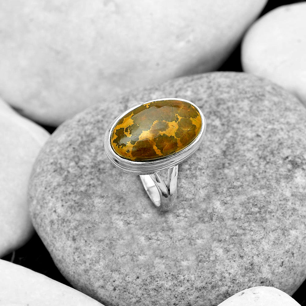 Natural Bamboo Jasper Ring size-7 R-1008 SDR181041