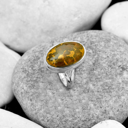 Natural Bamboo Jasper Ring size-7 R-1008 SDR181041