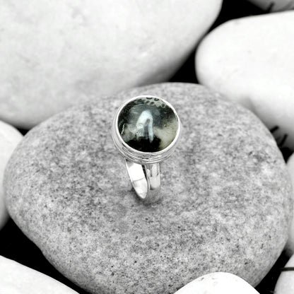 Natural Mexican Cabbing Fossil Ring size-7.5 R-1007 SDR181052