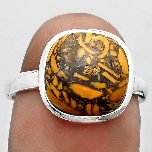 Coquina Fossil Jasper - India Ring size-8.5 R-1007 SDR181072
