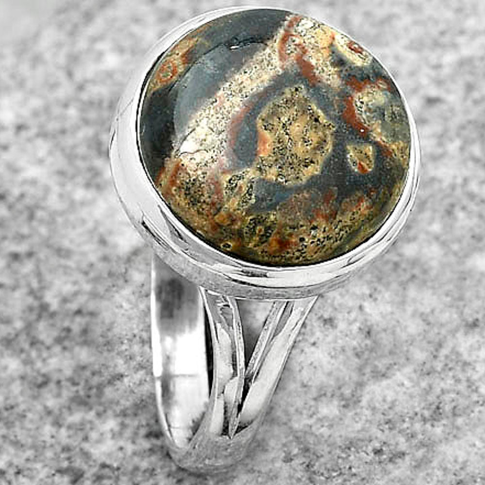 Natural Viper Skin Jasper Ring size-8 R-1008 SDR181104