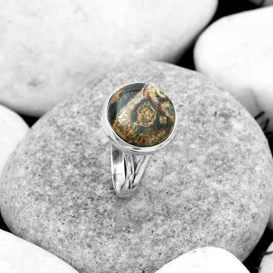 Natural Viper Skin Jasper Ring size-8 R-1008 SDR181104