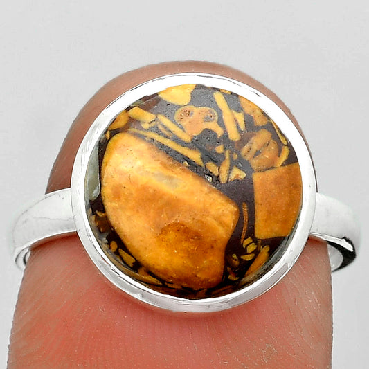 Coquina Fossil Jasper - India Ring size-8.5 R-1007 SDR181145