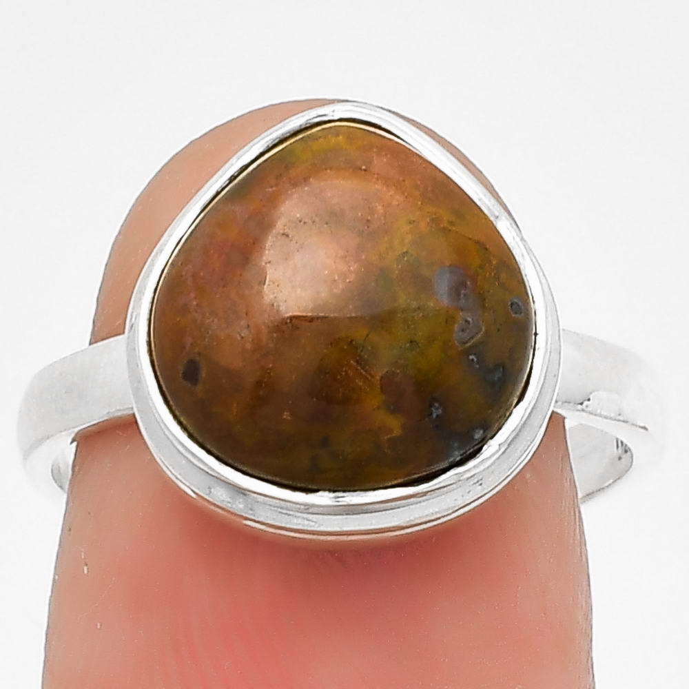 Natural Red Moss Agate Ring size-8 R-1007 SDR181179