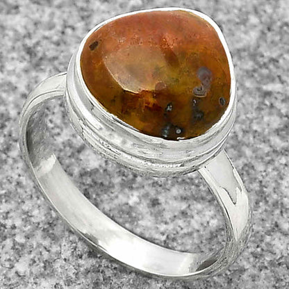 Natural Red Moss Agate Ring size-8 R-1007 SDR181179