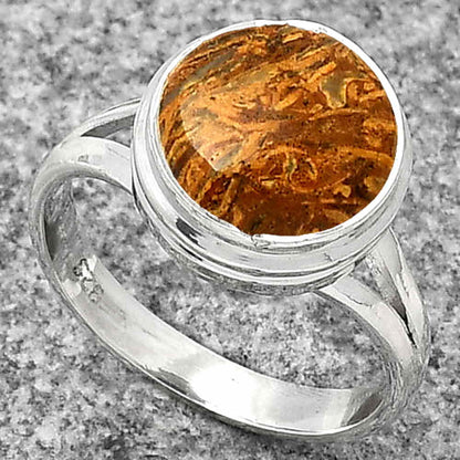 Natural Coquina Fossil Jasper India Ring size-7 R-1008 SDR181196