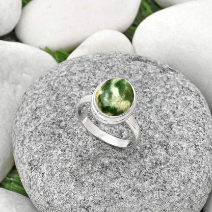 Natural Dioptase Ring size-8 R-1007 SDR181205