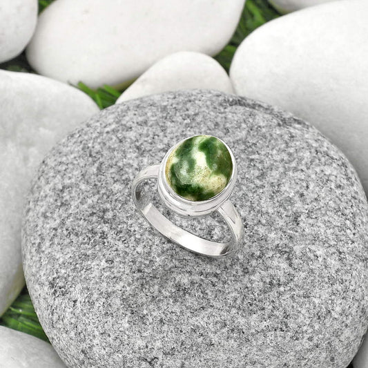 Natural Dioptase Ring size-8 R-1007 SDR181205