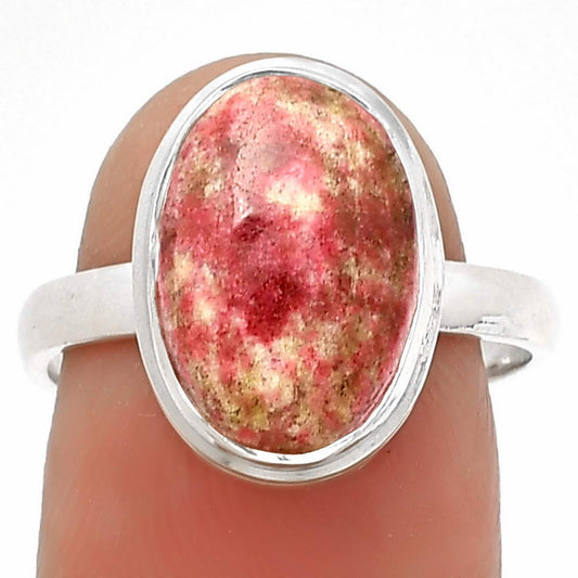 Natural Pink Thulite - Norway Ring size-8 R-1007 SDR181229