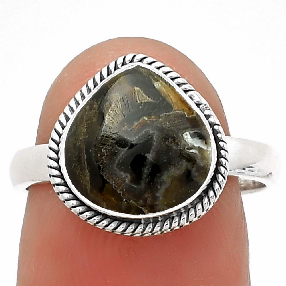 Natural Tube Agate - Turkish Ring size-7.5 R-1009 SDR181258