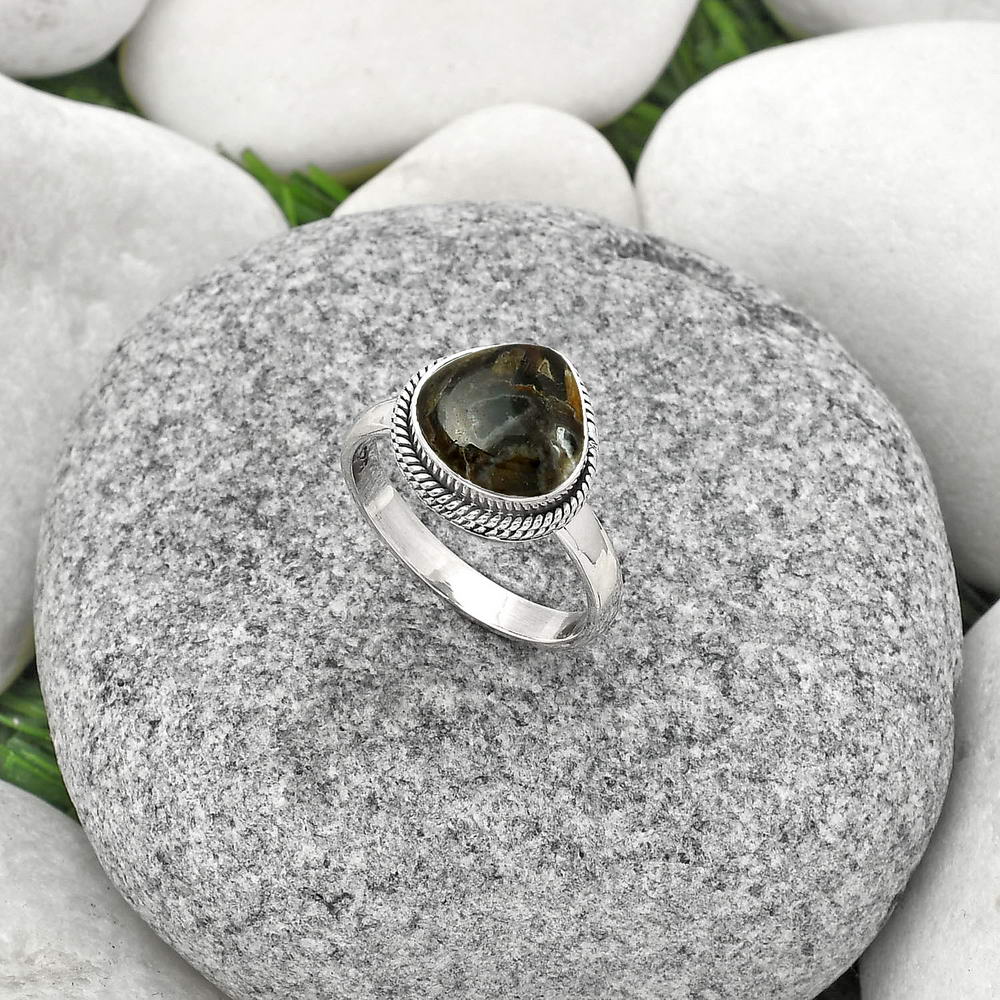 Natural Tube Agate - Turkish Ring size-7.5 R-1009 SDR181258