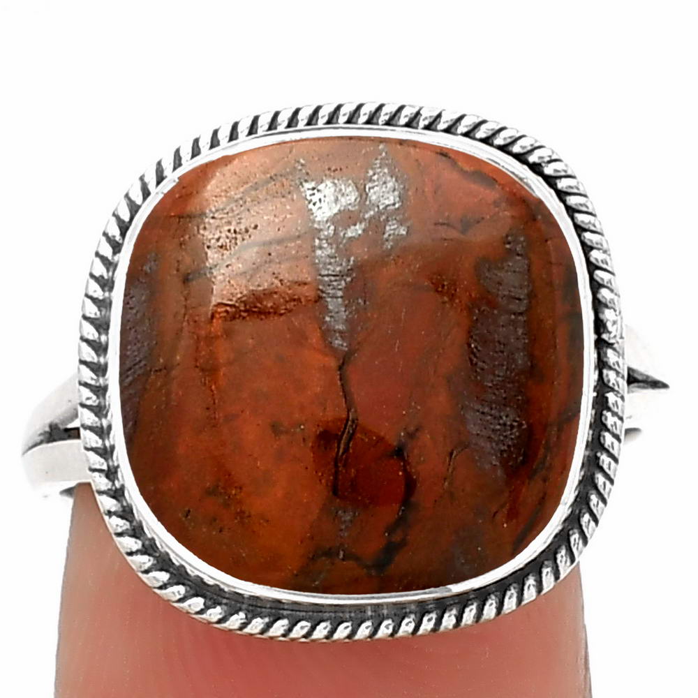 Natural Red Moss Agate Ring size-8.5 R-1010 SDR181274