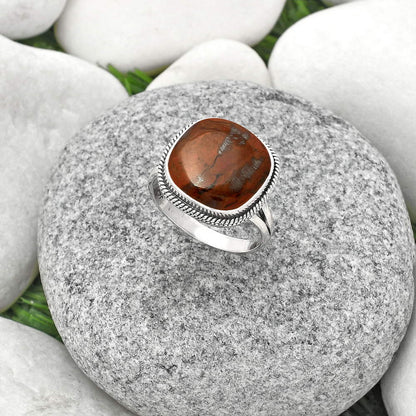 Natural Red Moss Agate Ring size-8.5 R-1010 SDR181274