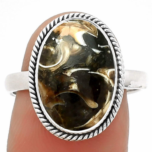 Natural Turtella Jasper - USA Ring size-8.5 R-1009 SDR181276